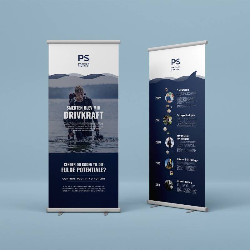 roll-up banner til Patrick simiglai