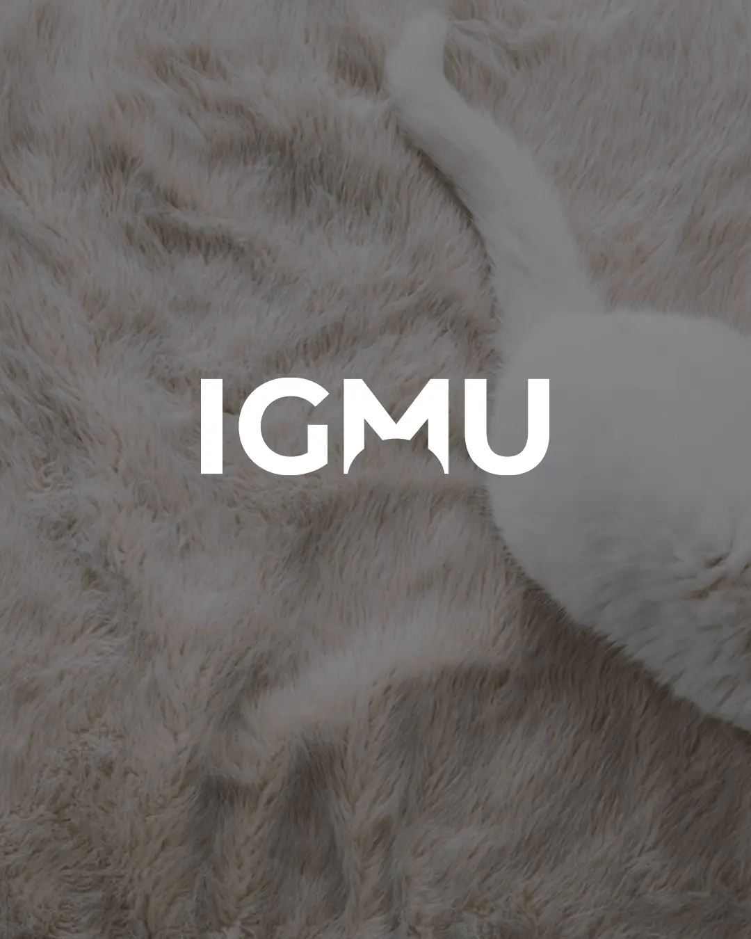 igmu logo i hvid med kat i baggrunden