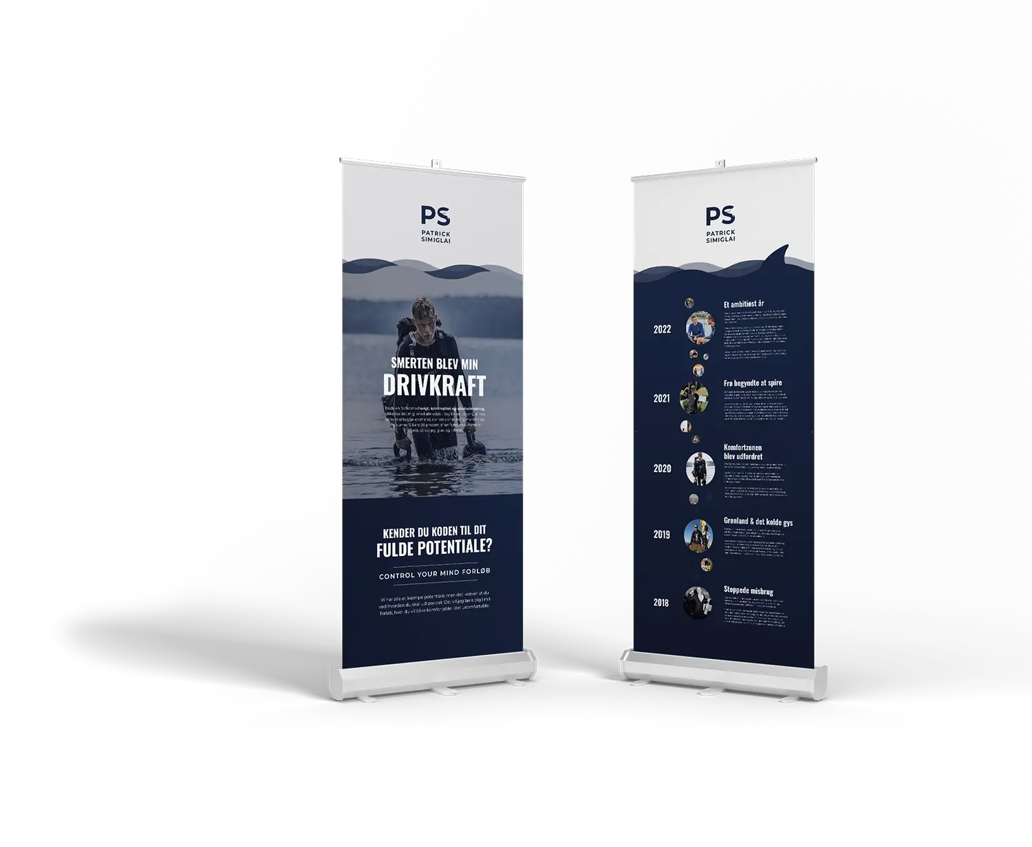 Patrick Simiglai roll-up banner design