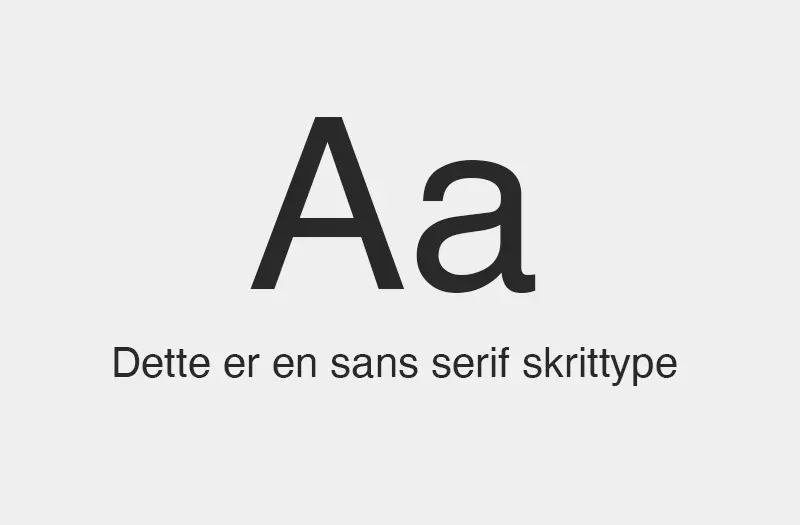 Sans serif skrifttype