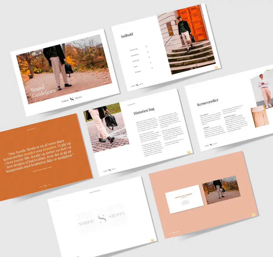 visuel identitet brand guide arting green visitkort